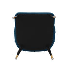 Manhattan Comfort Eda 22.83" Modern Velvet Upholstered Dining Chair - Midnight Blue-30 Day Limited Manufacturer's Warranty
