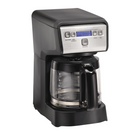 Hamilton Beach 12 Cup Compact Programmable Coffee Maker - Black/Stainless Steel-Easily fits under kitchen cabinets to save space
