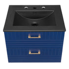 Modway Daybreak 24" Bathroom Vanity - Blue/Black-Wall-Mount Design