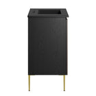 Modway Alchemist 30" Bathroom Vanity - Black-Tapered Metal Legs