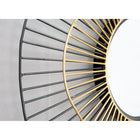 Zuo Comet Round Mirror - Black/Gold-Hangs vertically only