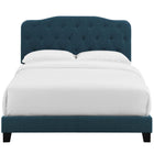 Modway Amelia Upholstered Fabric Queen Bed - Azure-Wood Frame/LVL Slats/MDF Headboard