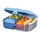 Sistema Ocean Bound Ribbon Lunch To Go - 1.1 L - Assorted Teal or Blue-Includes a 130 mL Mini Bite pot with seal-tight screw-top lid, perfect for yogurt, dips, snacks, fruit and more