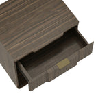 Manhattan Comfort Clive 22" Mid-Century Modern 1-Drawer Nightstand - Walnut and Black-30 Day Limited Manufacturer's Warranty