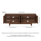 Hudson&Canal Aelin TV Stand for TV's up to 75" - Satin Walnut-8