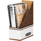 Bankers Box Magazine Files - Letter Size - White-Premium corrugated construction with glued side panels withstands heavy day-to-day usage