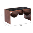 Zuo Aveiro Coffee Table - Copper/Black-3 year limited warranty