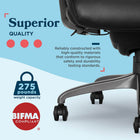 La-Z-Boy Aberdeen Ergonomic Bonded Leather Swivel Executive Office Chair - Black-This chair safely supports users up to 275 lb