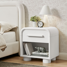 Modway Bellamy Curved 1-Drawer Nightstand - White Matte-Rounded Silhouette