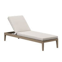 Modway Northlake Outdoor Teak Chaise Lounge - Pebble-Sturdy Teak Wood Construction