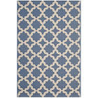 Modway Cerelia Moroccan Trellis Indoor/Outdoor Area Rug - 5 ft W x 8 ft L - Blue/Beige-Moroccan Trellis Area Rug