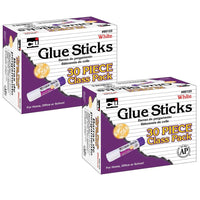 Charles Leonard Glue Stick Classpack - 28 oz - White - 2 Packs of 30-Ideal for paper, design projects and crafts