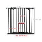 PawHut 29-32 Inch Pet Gate with Cat Door-Colour: Black