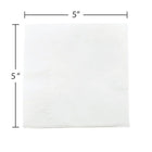 JAM Paper Small Beverage Napkins - 5" x 5" - White - 48 Packs of 50-Quantity: 48 Packs of 40, 2400 per Carton