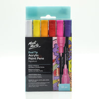 Mont Marte Signature Acrylic Paint Pens - Dual Tip - Assorted - 12 Pack-Broad and fine tips let you switch from bold fills to crisp outlines, lettering and detail work with one pen set