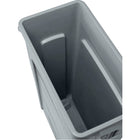 Slim Jim 23 Gallon Capacity Container with Venting Channels - Grey-Dimensions L" x W" x H" - 22 x 11 x 30