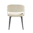 Manhattan Comfort Luce 22" Modern Textured Leatherette Upholstered Dining Chair - Sand - Set of 2-Home Assembly Required. All Hardware Included
