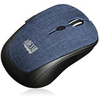 Adesso iMouse S80L Wireless Fabric Optical Mini Mouse - Blue-Hand Orientation: Both Hands