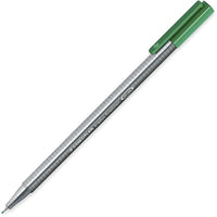 Staedtler Triplus Fineliner Porous Point Pens – 0.3mm – Green-Feature an ergonomic, lightweight triangular barrel for effortless, fatigue-free writing