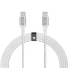 LOGiiX Piston Connect Braid Eco USB-C to USB-C - Silver/White-1.5M (*4.92ft) USB-C to USB-C eco-friendly cable in partnership with #tide