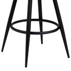 Armen Living Justin 30" Bar Height Swivel Bar Stool in Vintage Coffee Faux Leather with Black Metal Legs-6