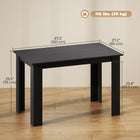HOMCOM 47" Modern Dining Table with Wood Effect - Black-Easy assembly required