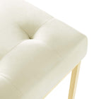 Modway Privy Gold Stainless Steel Performance Velvet Dining Chair - Gold/Ivory-8