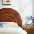 Modway Solana Arched Performance Velvet Twin Headboard - Rust-Dense Foam Padding