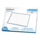 Miniland Portable Light Pad - 21" (A3)-Large Workspace: Measures 18.5 x 13.78 inches, providing ample room for creative activities.