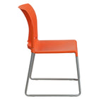 Flash Furniture HERCULES Series Orange Full Back Contoured Stack Chair with Sled Base,-Polypropylene Material