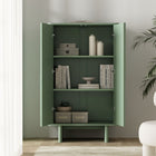 Manhattan Comfort Ella 31.5" Modern Accent Cabinet - Sage Green-Sleek, Handle-Free Doors for a Clean, Uncluttered Look