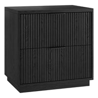 Hudson&Canal Yarden 24" Nightstand - Black Grain-Modern contemporary design for your bedroom, guest suite, or anywhere you need a little extra storage