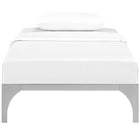 Modway Ollie Twin Bed Frame - Silver-Non-Marking Foot Pads