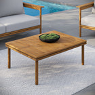 Modway Wren Outdoor Patio Teak Wood Coffee Table - Natural-Rectangle Design