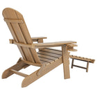 Backyard Lifestyles Folding Adirondack Chair with Hideaway Footrest & Cup Holder - Brown-Quick and Easy Assembly.