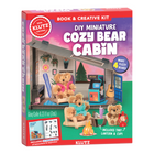 Klutz DIY Miniature Cozy Bear Cabin-Contains: pipe cleaners, Brad eyes and plastic noses, pre-cut felt pieces, two miniature props, glue, and paper crafts