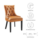 Modway Regent Tufted Vegan Leather Dining Chair - Tan-Nailhead Trim