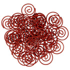 JAM Paper Circular Paper Clips - Round - Red - 50 Pack- Premium paper clips made from high quality vinyl coated steel wire