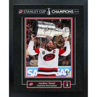 Frameworth Jordan Staal 16" H x 20" W Replica Signature Frame Carolina Hurricanes 2026 Stanley Cup Champions - Officially Licensed NHL/NHLPA-Officially licensed NHL and NHLPA wall art: Jordan Staal 16x20 Replica Signature Frame Carolina Hurricanes 2026 Stanley Cup Champions for Carolina Hurricanes fans and collectors
