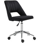 Vinsetto Armless Swivel Computer Desk Chair - Black-Simple line design with thick padding for extra comfort