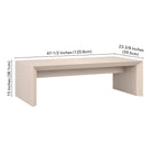 Hudson&Canal Oswin 48"W Rectangular Coffee Table - Alder White-9