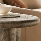Modway Tori 20" Indoor/Outdoor Round Side Table - Weathered Walnut-Leveling Non-Marking Feet