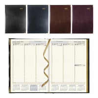 Brownline 2027 Executive Appointment Book Weekly Planner with Sewn Binding - 10-3/4" x 7-3/4" - Assorted Colours - Trilingual-12-Month: January 2027 to December 2027