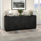 Hudson&Canal Mansfield 68"W Buffet Table - Black Grain-Constructed of high quality engineered wood materials in a handcrafted black grain finish