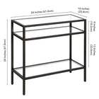 Hudson&Canal Sivil 24"W Rectangular Side Table - Blackened Bronze-8