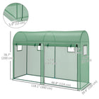 Outsunny 9.8' x 3.3' x 6.6' Outdoor Garden Greenhouse- Thick plastic cover protects the inside from mild wind, light rain and cold
 