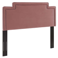 Modway Transfix Performance Velvet Twin Headboard - Dusty Rose-Twin Headboard