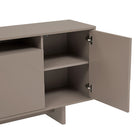Manhattan Comfort Ella 70.9" Modern Sideboard - Mocha-Raised Semicircle Door Front Design