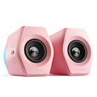 Hecate by Edifier G2000 Bluetooth Multi-Input Gaming Stereo Speakers with RGB Lights - Pink-12 RGB lighting effects aim to elevate your gaming experience by dressing your desktop and room into a spectrum style