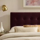 Modway Emily Stain-Resistant Performance Velvet King Size Headboard - Mulberry-King Size Headboard